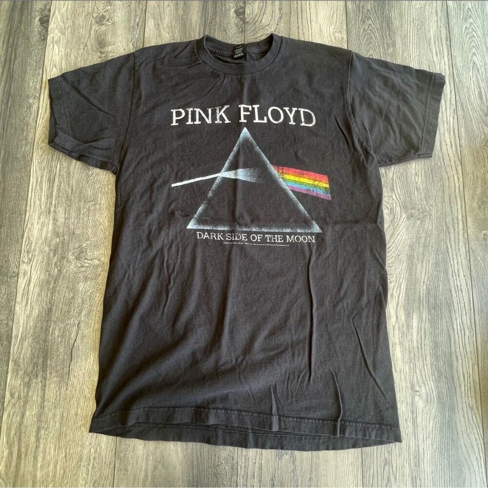 Pink Floyd Dark Side of the Moon T-Shirt Men's Sz M Heavy Cotton Graphic Black